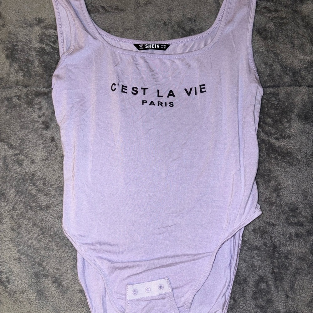 SHEIN Lavender Tank Bodysuit - C'est La Vie Paris